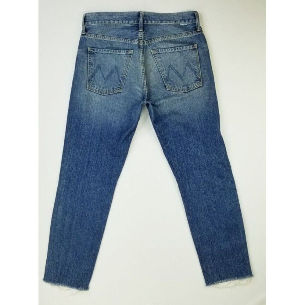 Mother 30X28 Men's MR Bootcamp The Chaser Ankle Fray Button Fly Blue Denim Jeans